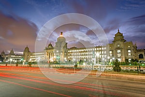 Vidhana Soudha , Landmark of Bangalore, Karnataka, India during a beautiful sunset.