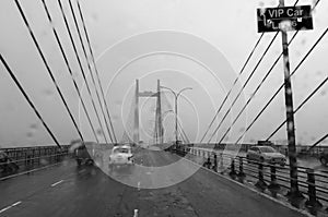 Vidyasagar Setu, abstract rainy day