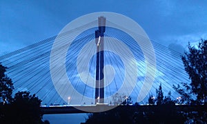 Vidyasagar setu in cloudy eve