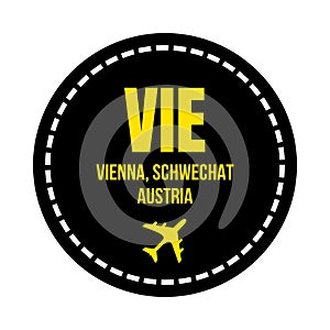 VIE Vienna airport symbol icon