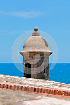 A sentry in the Morro Castle at Old San Juan Puerto Rico photo