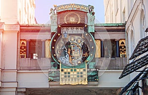 Vienna. Austria. Ankeruhr, famous astronomical clock