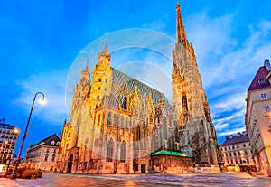 Vienna, Austria, Europe: St. Stephen& x27;s Cathedral or Stephansdom, Stephansplatz photo