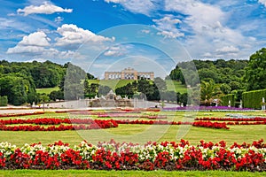 Vienna, Austria at Gloriette and Schonbrunn garden