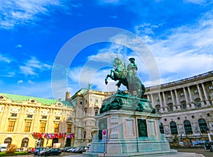 Vienna, Austria - January 02, 2015: Vienna Hofburg Imperial Palace at day, Austria