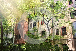 VIENNA, AUSTRIA - JULY 29, 2016: Hundertwasserhaus, a famous building at the center of Vienna