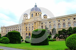 Vienna, Austria, Maria Theresa Square with Museum of Art History and Austrian Landscape Park. garden art in Vienna
