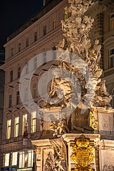 Vienna, Austria. Memorial column for plague victims - Wiener PestsÃ¤ule