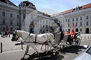 Vienna, Austria, Josefsplatz and National Library