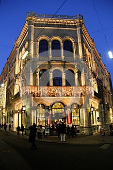 Vienna Cafe Central by night