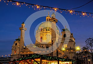 Vienna christmas market Charles Square