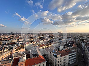 Vienna City view from top of Haus des Meers