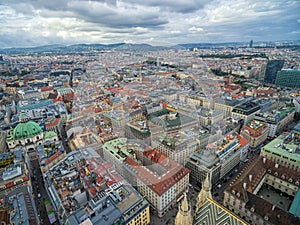 Vienna Cityscape, Austria. Most Popular Sightseeing Objects in Background.