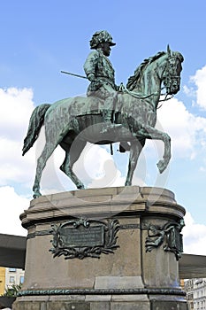 Vienna: The Equestrian statue of archduke Albrecht from austria