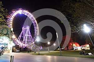 Vienna giant ferris wheel in Prater. Austria