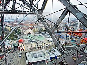 Vienna Giant Ferris Wheel or Wiener Riesenrad Prater, Wien - Vienna, Austria