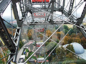 Vienna Giant Ferris Wheel or Wiener Riesenrad Prater, Wien - Vienna, Austria