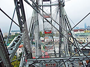 Vienna Giant Ferris Wheel or Wiener Riesenrad Prater, Wien - Vienna, Austria