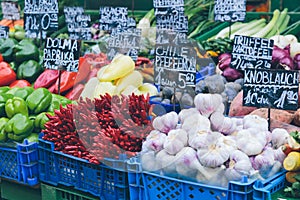 Vienna market stalls