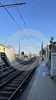 Vienna Metro, Austria, showing the tracks on which the subway trains operate
