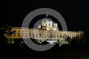 Vienna, the museum of natural history at night