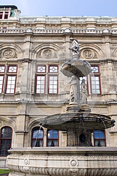 Vienna Opera house fountain statues Austria Europe