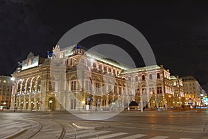 Vienna opera by night