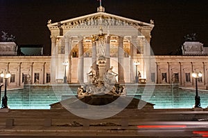 Vienna Parliament by night