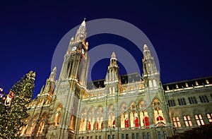 Vienna's City Hall at christmas