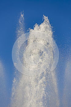 Vienna Schwarzenbergplatz Fountain And Blue Sky, Austria