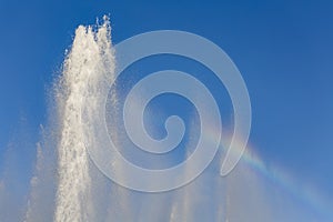 Vienna Schwarzenbergplatz Fountain And Rainbow, Austria