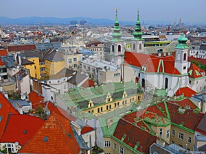 Vienna skyline from Haus des Meeres