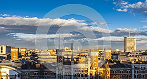 Vienna Skyline with many landmarks like the Danube Tower and the DC Tower