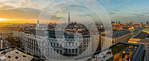 Vienna skyline at sunset