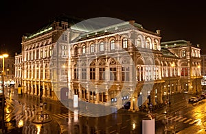 Vienna State Opera in night