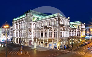 Vienna State Opera at night, Austria