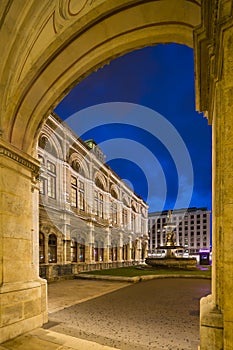 Vienna State Opera Night View, Austria