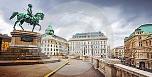 Vienna State Opera and old city view