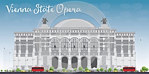 Vienna State Opera. Vector illustration.