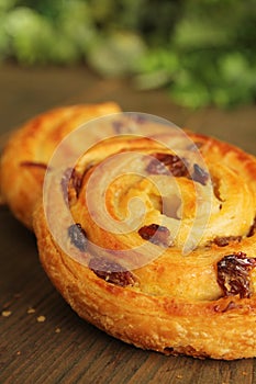 Viennese pastry with raisins