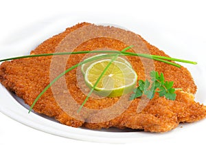 Viennese schnitzel (escalope) photo