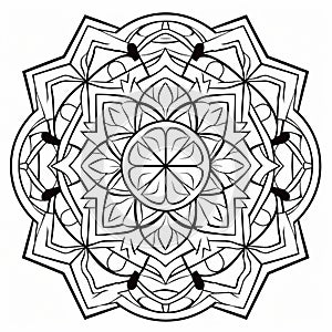 Viennese Secession Inspired Printable Mandala Coloring Page