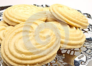 Viennese Swirl Biscuits close up photo