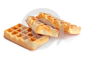 Viennese waffles on white