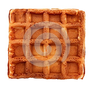 Viennese waffles on a white background close-up. View from above. Wafer isolate