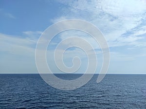 The vies horizontal of the sea