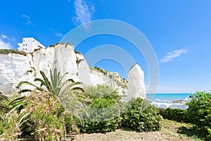 Vieste, Italy - Out for a walk in the park at the chalk rocks of