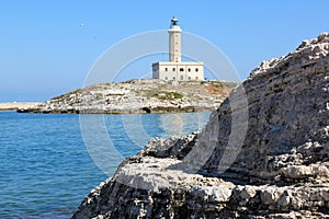 Vieste Lighthouse in the Adriatic Sea, Italy photo