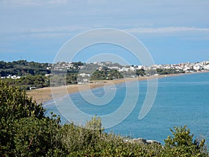 Vieste - Spiaggia di Portonuovo dalla strada costiera