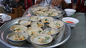 Vietnam food Banh Beo Viet Nam. Delicious cakes of Central Vietnam